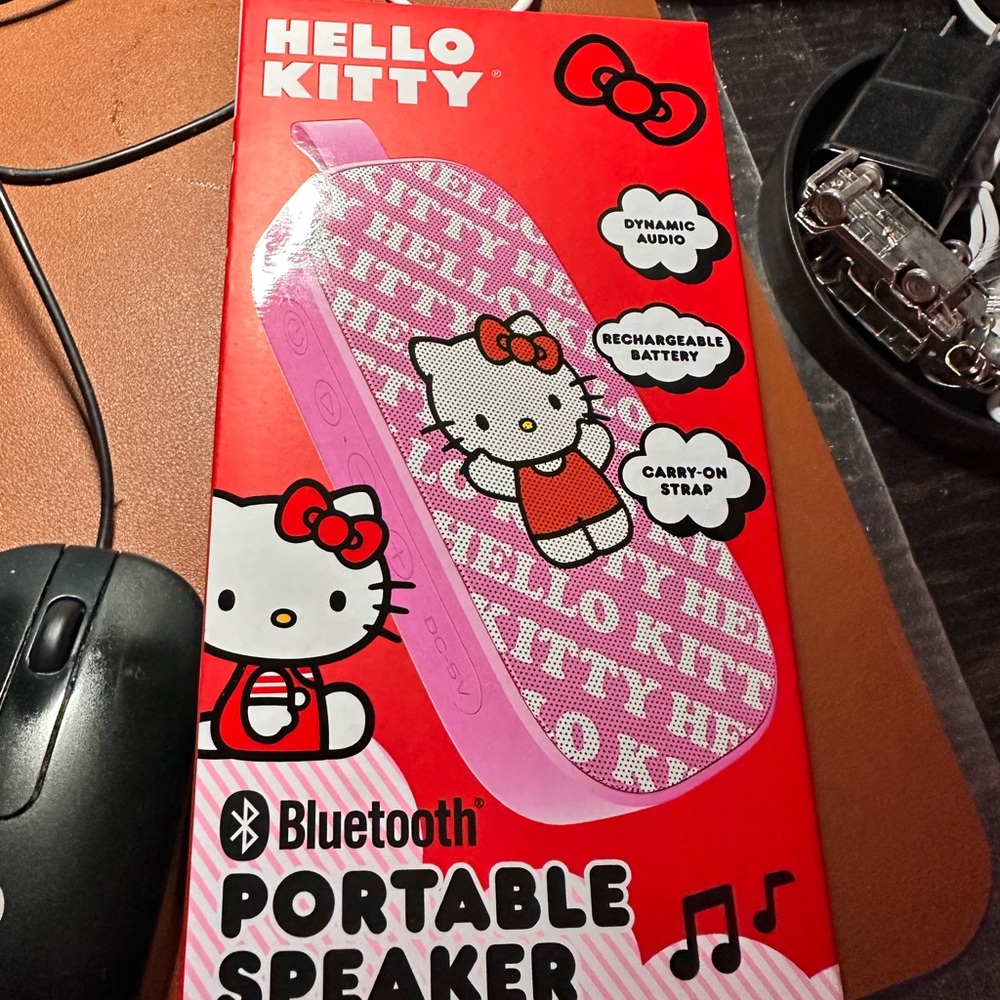 Hello Kitty Red and Pink Portable Bluetooth Speaker